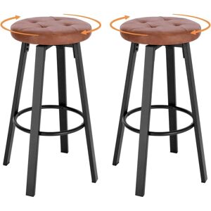 WOLTU 2X Tabourets de Bar Siège Pivotant Cuir Synthétique Marron - Tabouret - Publicité WOLTU 2X Tabourets de Bar Siège Pivotant Cuir Synthétique Marron - Tabouret - Publicité