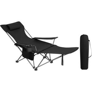 Chaise de Camping Pliable WOLTU avec Tête - Légère et Compacte - Publicité Chaise de Camping Pliable WOLTU avec Tête - Légère et Compacte - Publicité