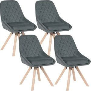 WOLTU Juego de 4 Sillas Giratorias de Terciopelo - Ergonómicas y Resistentes WOLTU Juego de 4 Sillas Giratorias de Terciopelo - Ergonómicas y Resistentes
