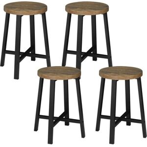 WOLTU Juego de 4 sillas de comedor vintage industrial de madera y metal WOLTU Juego de 4 sillas de comedor vintage industrial de madera y metal