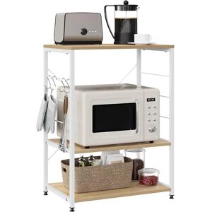 Woltu - Carrito de cocina 3 estantes roble - 3-estantes - roble - Carrito de cocina Woltu - Carrito de cocina 3 estantes roble - 3-estantes - roble - Carrito de cocina
