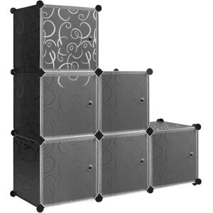WOLTU - Estantería Modular de 6 Cubos - Organizador de Almacenamiento de Plástico WOLTU - Estantería Modular de 6 Cubos - Organizador de Almacenamiento de Plástico