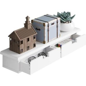 Estantería de Pared con 2 Cajones - Ahorro de Espacio Moderno Estantería de Pared con 2 Cajones - Ahorro de Espacio Moderno