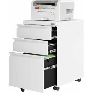 Armoire à fichiers WOLTU avec 3 tiroirs - Métal, Blanc - Publicité Armoire à fichiers WOLTU avec 3 tiroirs - Métal, Blanc - Publicité