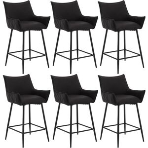 WOLTU 6 Taburetes de Bar Modernos en PU con Asiento Acolchado - Taburete WOLTU 6 Taburetes de Bar Modernos en PU con Asiento Acolchado - Taburete
