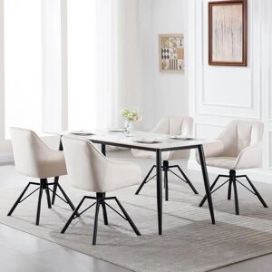 Silla de comedor ergonómica WOLTU Crema 360° giratoria Silla de comedor ergonómica WOLTU Crema 360° giratoria