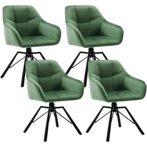 Conjunto de Sillas Giratorias de Terciopelo Verde WOLTU - Ergonómicas y Estables Conjunto de Sillas Giratorias de Terciopelo Verde WOLTU - Ergonómicas y Estables