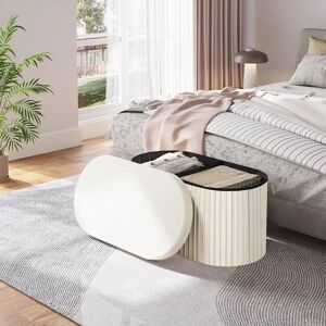 Woltu W0ETT0138 Puf - Banco plegable con almacenamiento Woltu W0ETT0138 Puf - Banco plegable con almacenamiento