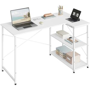 Woltu Work L-Shaped Office Desk with 2 Shelves - White Woltu Work L-Shaped Office Desk with 2 Shelves - White