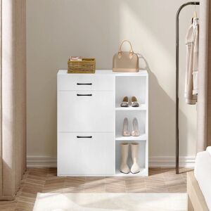 Zapatero Blanco - 80x30x90cm - Organizador 4 en 1 Zapatero Blanco - 80x30x90cm - Organizador 4 en 1