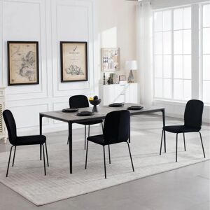 Silla apilable de comedor negra Woltu W0ATT0408-4 Silla apilable de comedor negra Woltu W0ATT0408-4