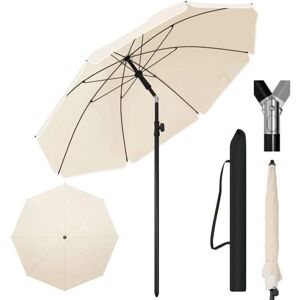 Woltu Garden Umbrella 1.95m Beige Adjustable Tilt & Height Woltu Garden Umbrella 1.95m Beige Adjustable Tilt & Height