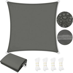WOLTU Lona impermeable multiusos para exterior 3x3m Lona con ojales de 200 g/m² Gris oscuro - Waterproof Sunshade WOLTU Lona impermeable multiusos para exterior 3x3m Lona con ojales de 200 g/m² Gris oscuro - Waterproof Sunshade