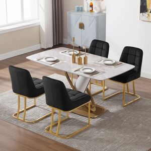 WOLTU - Velvet Dining Chair - Black - Dining Chair WOLTU - Velvet Dining Chair - Black - Dining Chair