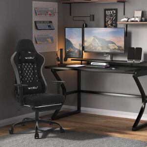 Silla Gaming Woltu - Silla de Oficina con Masajeador - Negro+Gris Silla Gaming Woltu - Silla de Oficina con Masajeador - Negro+Gris