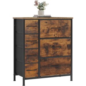 WOLTU - 7-Drawer Dresser - Brown Vintage/Black - Chest of Drawers WOLTU - 7-Drawer Dresser - Brown Vintage/Black - Chest of Drawers