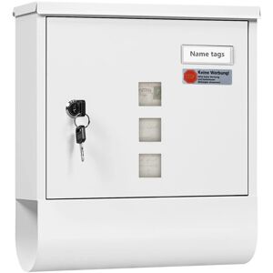 Buzón Woltu con Zona para Periódicos, Cerradura, 30,6x9x35 cm - Buzón Buzón Woltu con Zona para Periódicos, Cerradura, 30,6x9x35 cm - Buzón