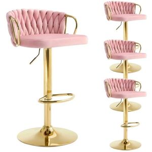 WOLTU - Bar Stool Set - Rosa - Altura ajustable - Bar Stool WOLTU - Bar Stool Set - Rosa - Altura ajustable - Bar Stool