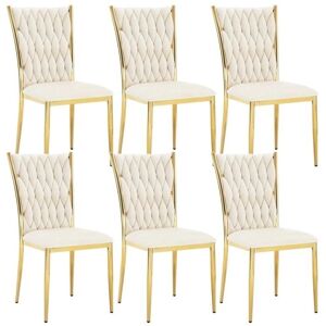 WOLTU - Set6 - Beige Velvet - High back - Sillas de comedor WOLTU - Set6 - Beige Velvet - High back - Sillas de comedor