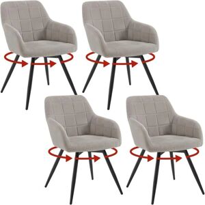 Woltu - Sillón giratorio tapizado moderno - Gris - Terciopelo - Chair Woltu - Sillón giratorio tapizado moderno - Gris - Terciopelo - Chair