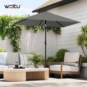 Woltu - 206x135 - UPF50+ - Gris - Sombrilla Exterior Woltu - 206x135 - UPF50+ - Gris - Sombrilla Exterior