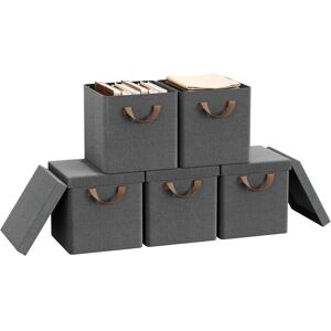 Woltu - Set de 5 Cajas de Almacenamiento Plegables - Gray - Storage box Woltu - Set de 5 Cajas de Almacenamiento Plegables - Gray - Storage box