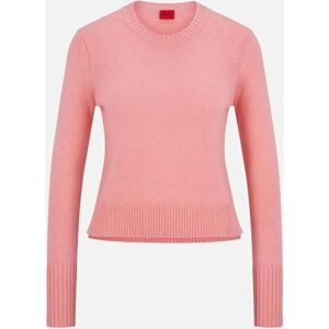 Hugo Boss Roze Sbasa Trui - Ronde Hals - Effen Breisel - Vrouw Hugo Boss Roze Sbasa Trui - Ronde Hals - Effen Breisel - Vrouw