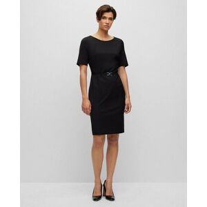 HUGO BOSS Daleah Minikleid - Wolle, Schwarz, Rundhals HUGO BOSS Daleah Minikleid - Wolle, Schwarz, Rundhals