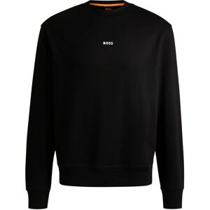 Hugo Boss Avslappnad passform bomull terry sweatshirt med kontrasterande logotyp (50514541) svart Hugo Boss Avslappnad passform bomull terry sweatshirt med kontrasterande logotyp (50514541) svart