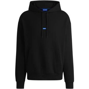 Hugo Boss Katoenen terry hoodie met blauw logo-label (50522374) - zwart Hugo Boss Katoenen terry hoodie met blauw logo-label (50522374) - zwart