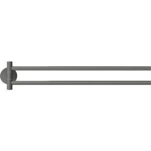 TESA Moon Grijs Wandgemonteerde Twee-armige Handdoekhouder - Badkameraccessoire TESA Moon Grijs Wandgemonteerde Twee-armige Handdoekhouder - Badkameraccessoire
