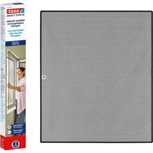 Tesa Mückenschutznetz - Cliprahmen, Langlebiges Fiberglas, Anthrazit - Moskitonetz Tesa Mückenschutznetz - Cliprahmen, Langlebiges Fiberglas, Anthrazit - Moskitonetz