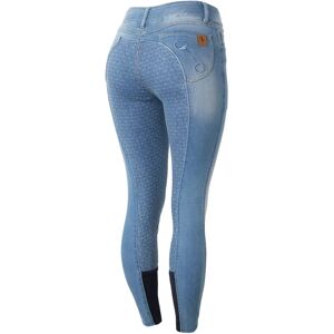 Pantalon d'équitation en denim taille haute HORZE Kaia - Pantalons - Publicité Pantalon d'équitation en denim taille haute HORZE Kaia - Pantalons - Publicité