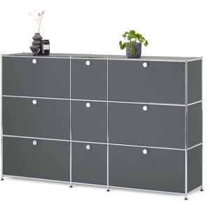 Tchibo - Kommode »Cn3« mit 9 Klappen - 190x40x120,5cm - chrom - Stahl / Aluminium / Kunststoff Tchibo - Kommode »Cn3« mit 9 Klappen - 190x40x120,5cm - chrom - Stahl / Aluminium / Kunststoff