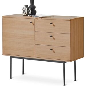 Tchibo - Finnsbo - Eichenfurnier - Schwarzes Gestell - Console Tchibo - Finnsbo - Eichenfurnier - Schwarzes Gestell - Console