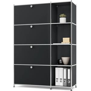 Tchibo - Metallregal »CN3« mit 4 Türen - 115x40x158,5cm - Schwarz Tchibo - Metallregal »CN3« mit 4 Türen - 115x40x158,5cm - Schwarz