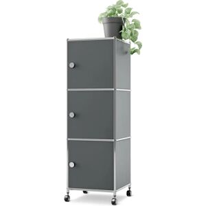 Tchibo - Metall Rollcontainer CN3 - 3 Türen - 40x40x127cm - Chrom Tchibo - Metall Rollcontainer CN3 - 3 Türen - 40x40x127cm - Chrom