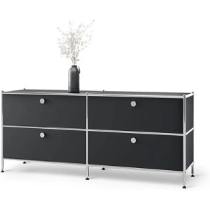 Tchibo Lowboard - CN3 - 4 Schubladen TV-Board - Schwarz - Stahl/Aluminium/Kunststoff Tchibo Lowboard - CN3 - 4 Schubladen TV-Board - Schwarz - Stahl/Aluminium/Kunststoff