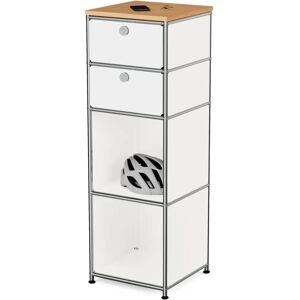 Tchibo - Schmale Kommode Metall »Cn3« mit Holzplatte und 2 Schubladen - weiss Tchibo - Schmale Kommode Metall »Cn3« mit Holzplatte und 2 Schubladen - weiss