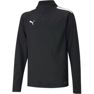 Puma Childrens Unisex Teamliga Quarter-Zip Football Top - Black - Size 5-6y Puma Childrens Unisex Teamliga Quarter-Zip Football Top - Black - Size 5-6y