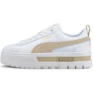 Puma Mayze Leren Sneakers - Wit - Casual Puma Mayze Leren Sneakers - Wit - Casual