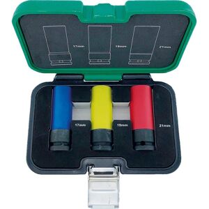 Fortis Juego de Dados y Llaves - 3 piezas, 1/2 pulg., Estuche de plástico Fortis Juego de Dados y Llaves - 3 piezas, 1/2 pulg., Estuche de plástico