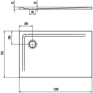 Kaldewei Superplan Duschwanne - Robust, Modern, 75x120cm Kaldewei Superplan Duschwanne - Robust, Modern, 75x120cm