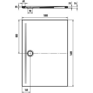 Kaldewei Superplan Zero 1602-5 Rechteck Duschwanne - Duschwanne Kaldewei Superplan Zero 1602-5 Rechteck Duschwanne - Duschwanne