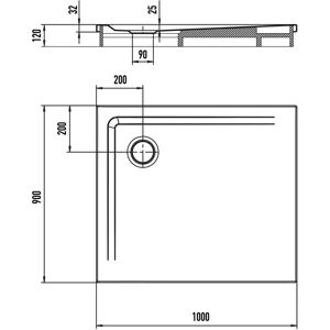 Kaldewei Superplan 90x100cm Duschwanne - Dusch Tray Kaldewei Superplan 90x100cm Duschwanne - Dusch Tray