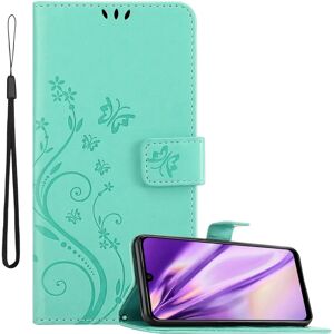 Honor 10 Lite / Huawei P SMART 2019 Blumen Buchhülle - Türkis Honor 10 Lite / Huawei P SMART 2019 Blumen Buchhülle - Türkis