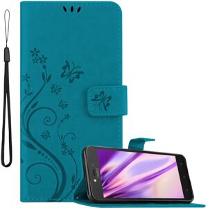 Cadorabo Motorola MOTO C PLUS Blumenhülle - Stand, Kartenfach - Handyhülle Cadorabo Motorola MOTO C PLUS Blumenhülle - Stand, Kartenfach - Handyhülle