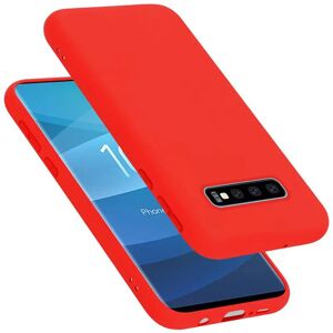 Coque en silicone liquide rouge pour Galaxy S10 PLUS - Publicité Coque en silicone liquide rouge pour Galaxy S10 PLUS - Publicité