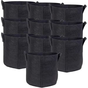 Intirilife Schwarzer Fleece Pflanzsack 11L - Garten & Gewächshaus Intirilife Schwarzer Fleece Pflanzsack 11L - Garten & Gewächshaus