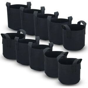 Intirilife Sac de plantation en laine noire 11L - Pot de jardin - Publicité Intirilife Sac de plantation en laine noire 11L - Pot de jardin - Publicité